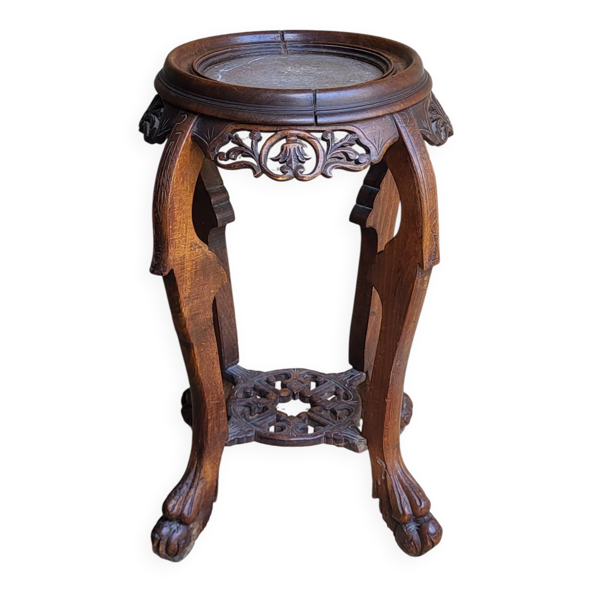 1900 Wood & Marble Stand