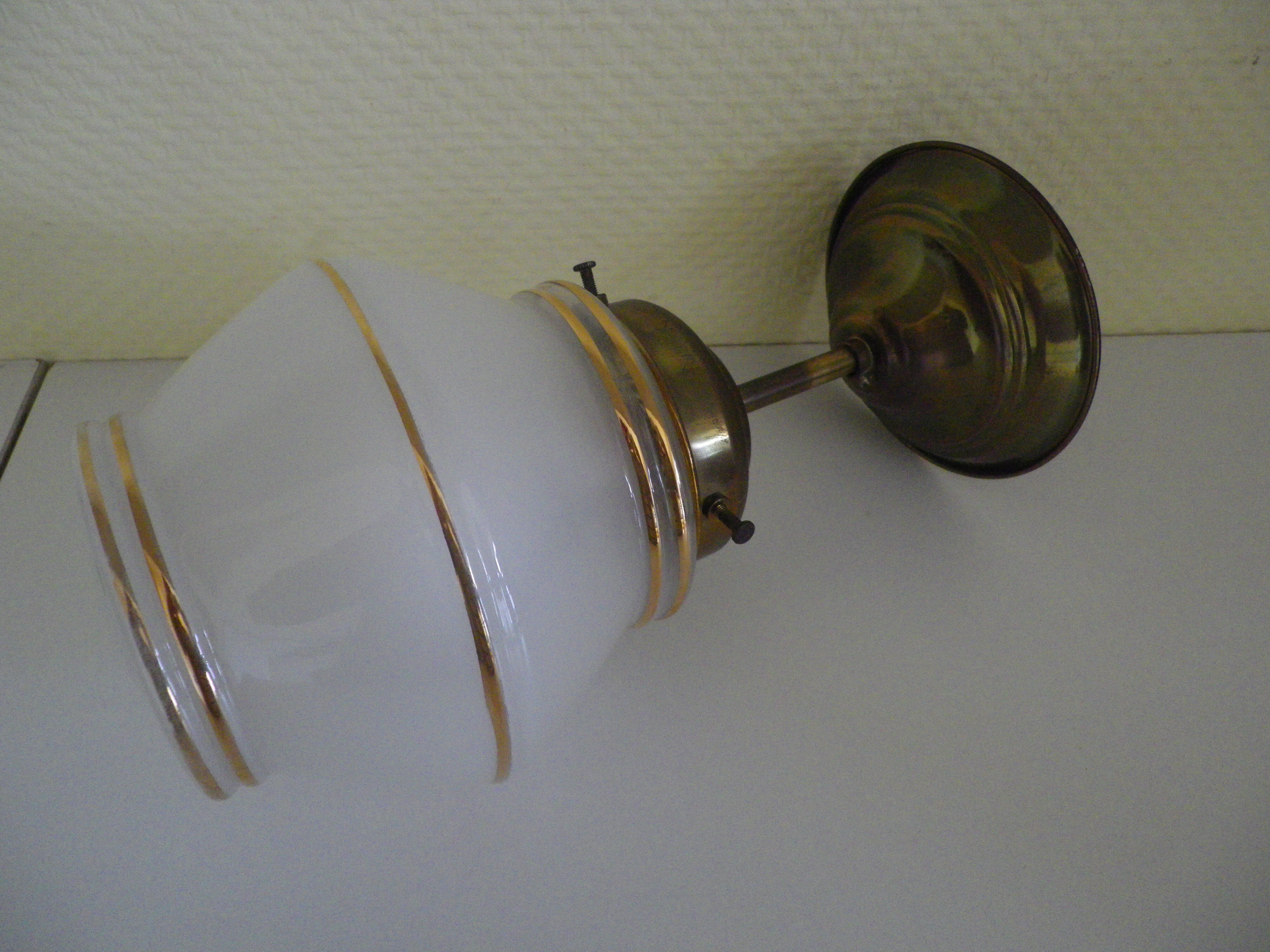 Suspension brass and opaline Netherlands 1960s-1970s