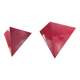 Geometric Red Metal Wall Sconces, 1970s