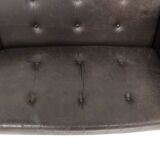 Scandinavian leather sofa, Karl Erik Ekselius for JOC, Sweden, 1950