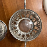 Sugar bowl, silver-plated bonbonnière, late 19th century.