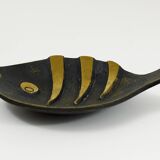 Brass fish ashtray by Walter Bosse, mid-century Herta Baller, Austria, 1950s.