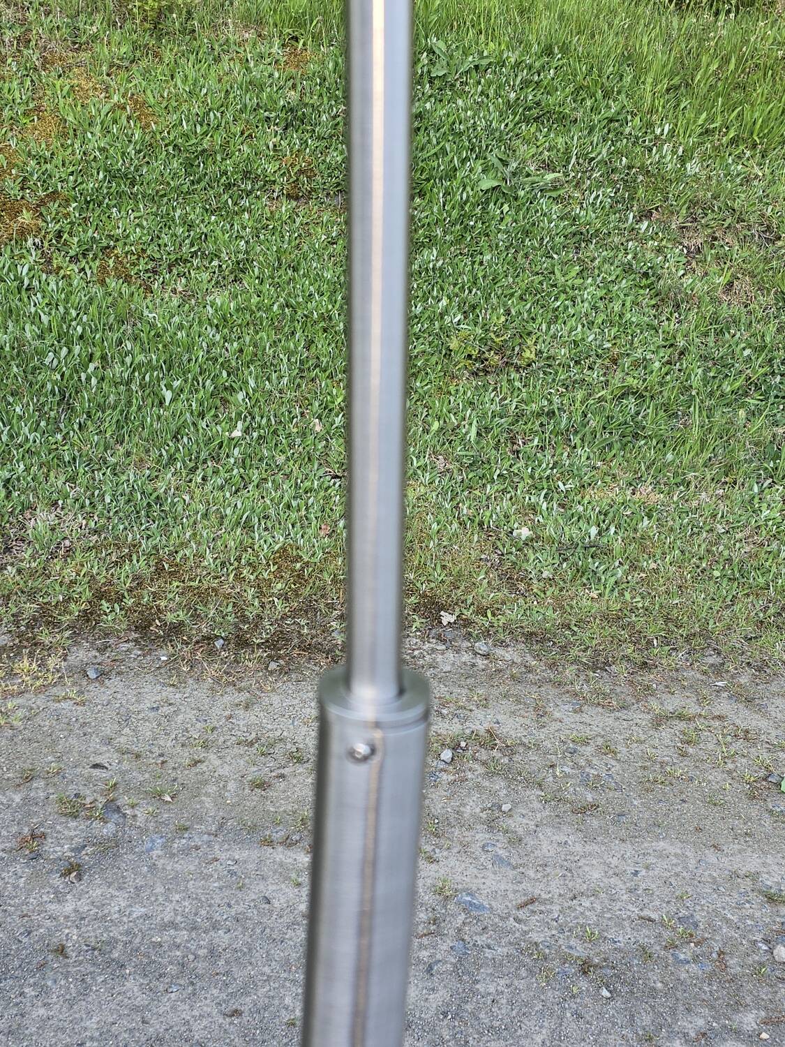 Vintage offset arc floor lamp