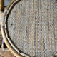 Rattan bench with round shelf