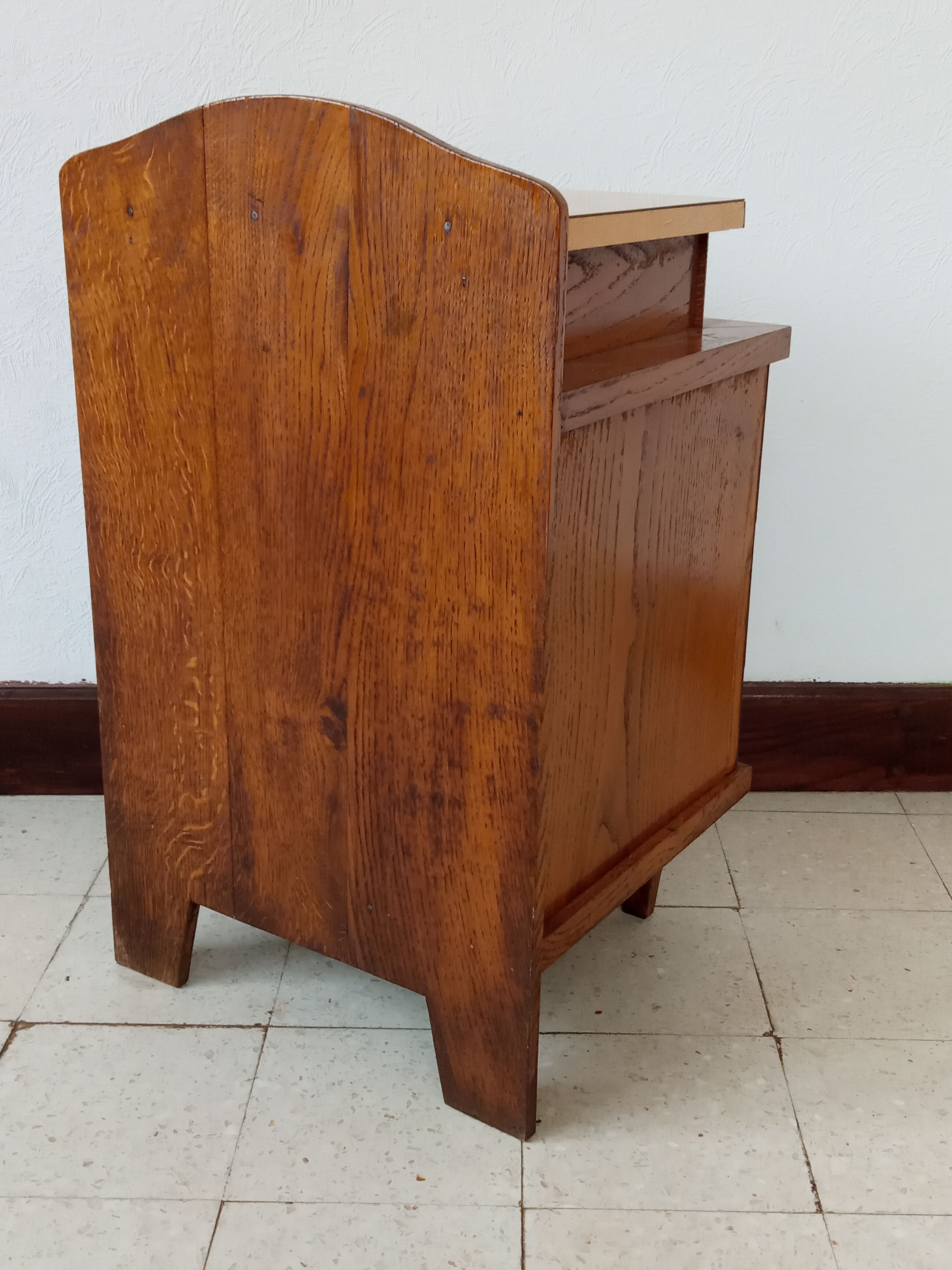 1950 oak bedside table
