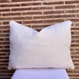 Housse de coussin rectangulaire berbère Zanfi - Fait main - 100 % laine