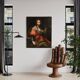 Ancient Italian painting from the 17th century, allegory of magnificence