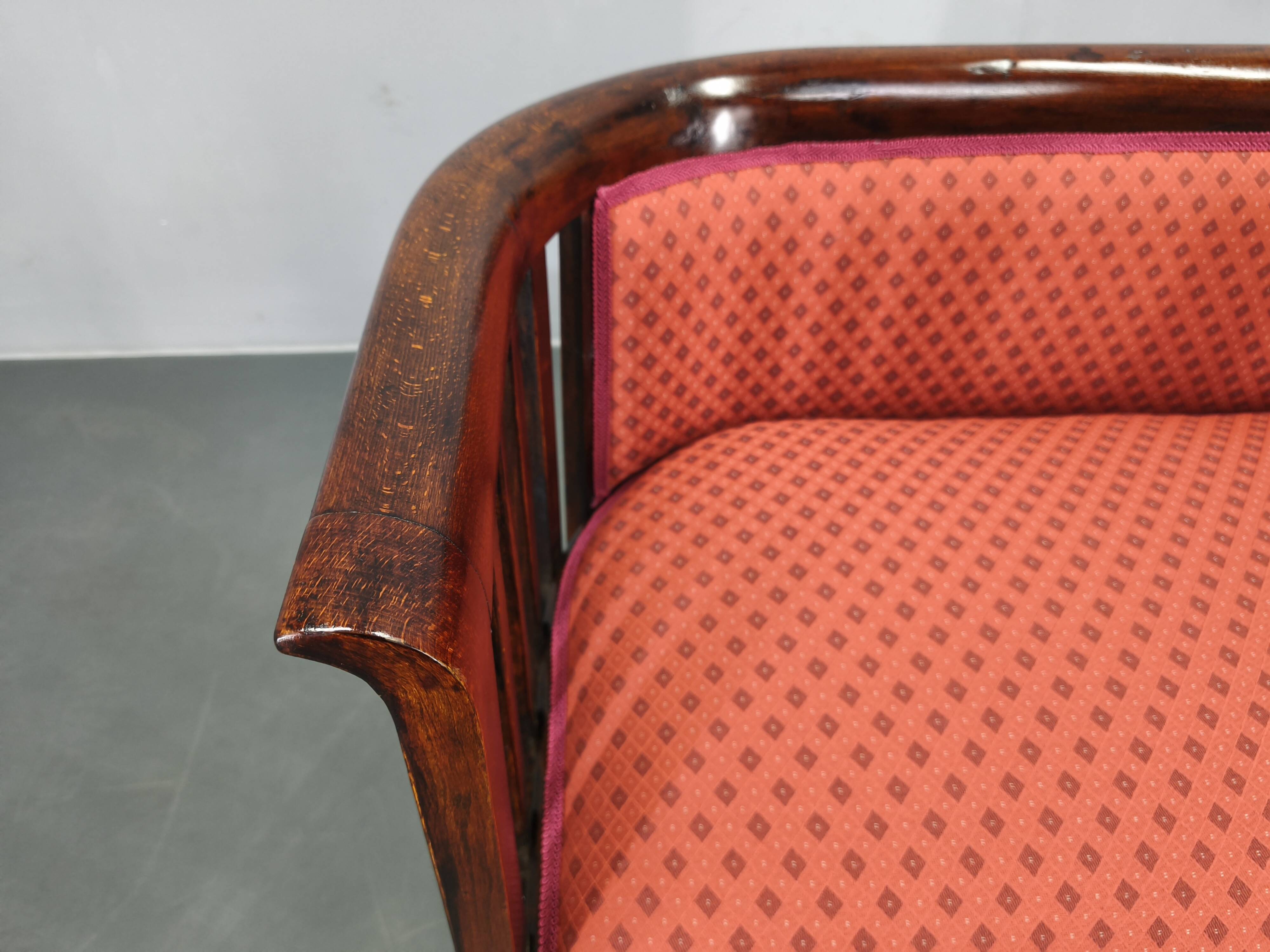 Josef Hoffmann Art Deco Beech Sofa, Vienna Secession, 1920s