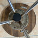 Six industrial bar stools