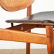 6 Danish chairs in teak, caning and leather, model FD 187 by Arne Vodder.