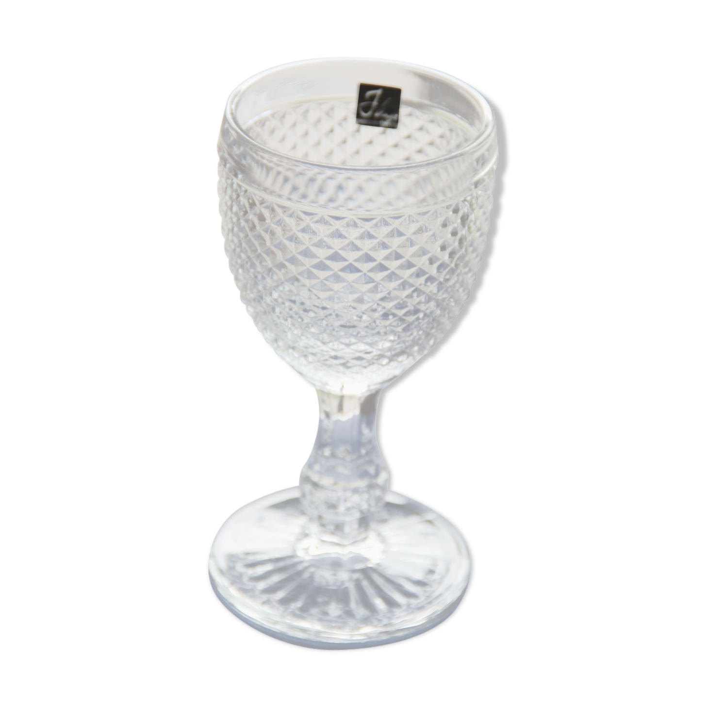 Large standing glass J-Line cut glass