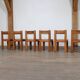 Set of 6 Pierre Chapo S11 Dining Chairs, France, 1960s