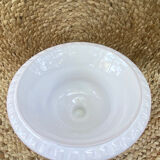 Medici-style glazed ceramic pot cover, Italy