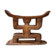 Seat featuring a caryatid couple ashanti culture, ghana