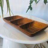 Danish teak aperitif tray