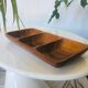 Danish teak aperitif tray
