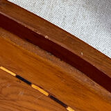 Wooden tray, inlaid decoration with marquetry and mother-of-pearl.