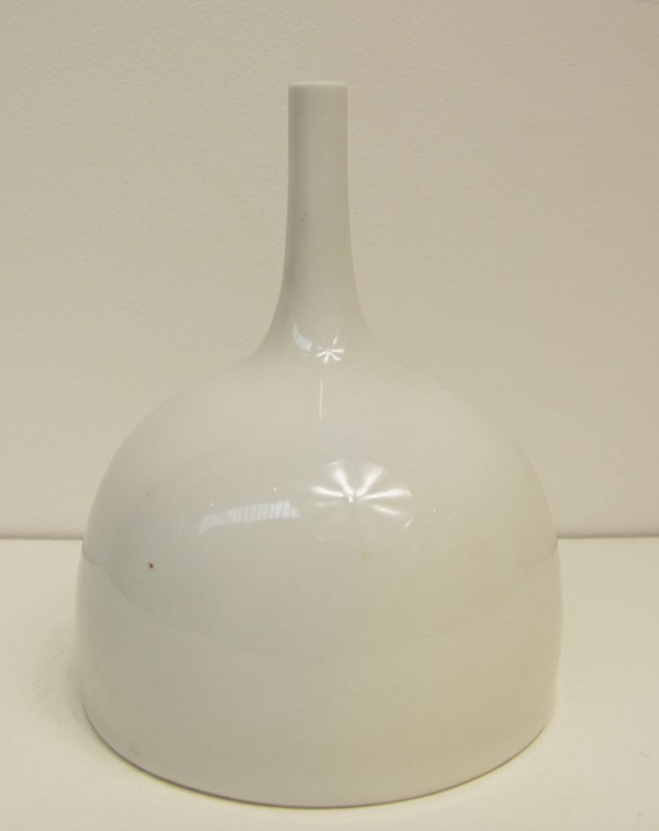 Vase en céramique blanche par Rene Devie France 1972