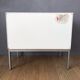 Brasilia-werk dresser white and teak 3 drawers years 60
