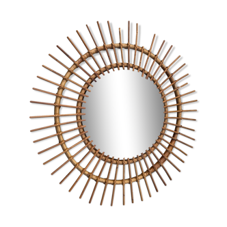 Rattan mirror 70cm