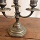 Pair of 3-Light Candelabra Silver Metal Louis XIV Regency Style