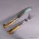 Vintage stainless steel and horn table service for 6 people, Germany, 1900s.