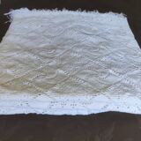 White cotton bedspread, Old crochet bedspread