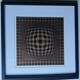 Tableau Vintage Art Optique - Victor Vasarely - Frame 40x40cm