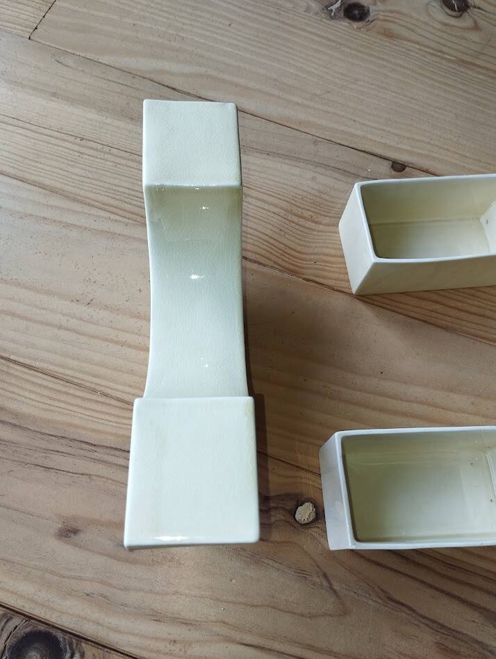 Modular Art Deco centrepiece by Clarice Cliff, 1930.