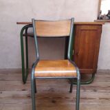 Chaise de bureau métal et bois