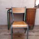 Metal and wood office chair