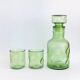 Carafe et 3 verres vintage en verre