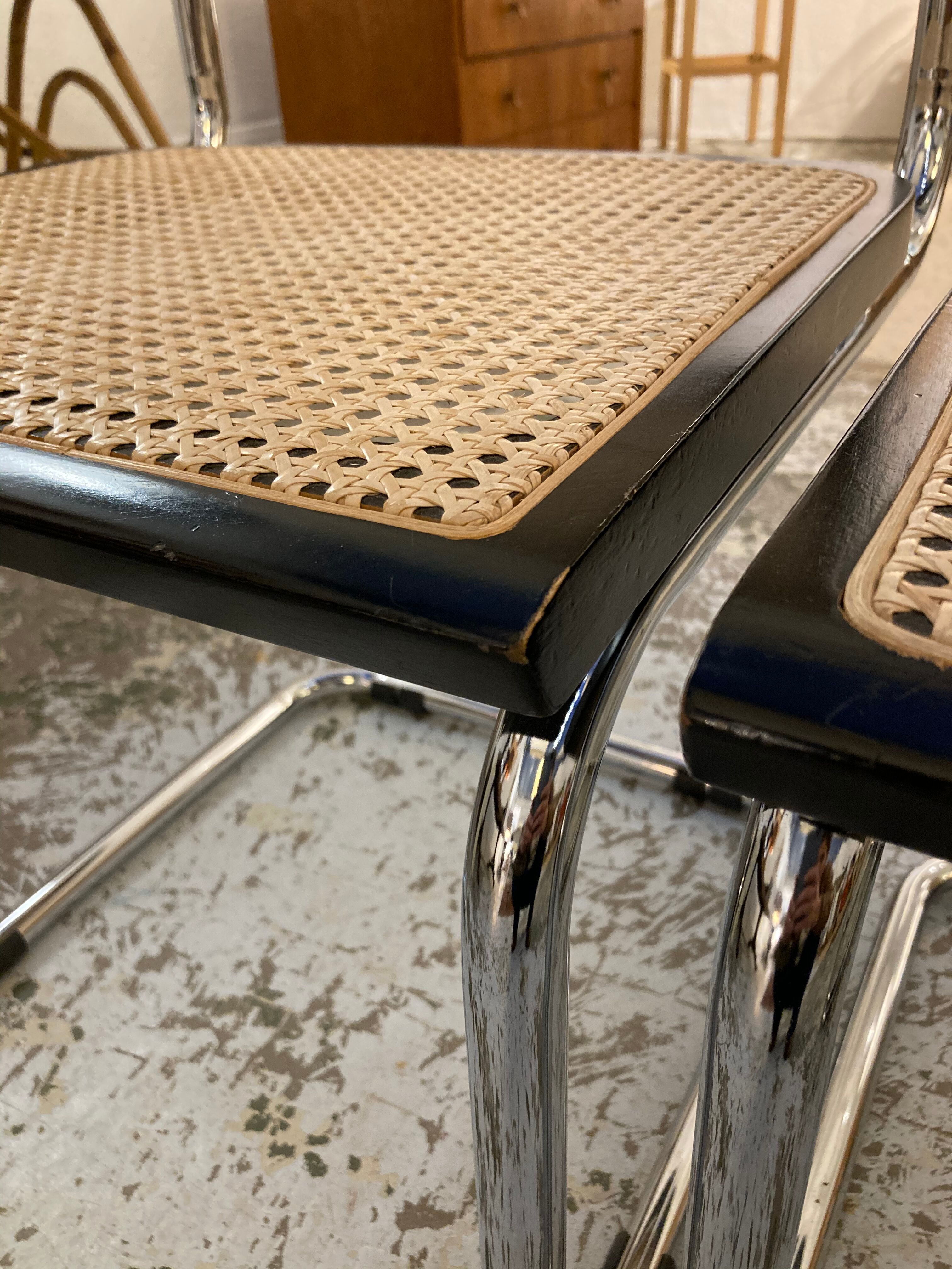 Series of 4 chairs B32 Cesca de Breuer