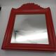 Wooden wall key holder mirror.Country Corner.