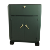 Meuble polyvalent art déco vert profond