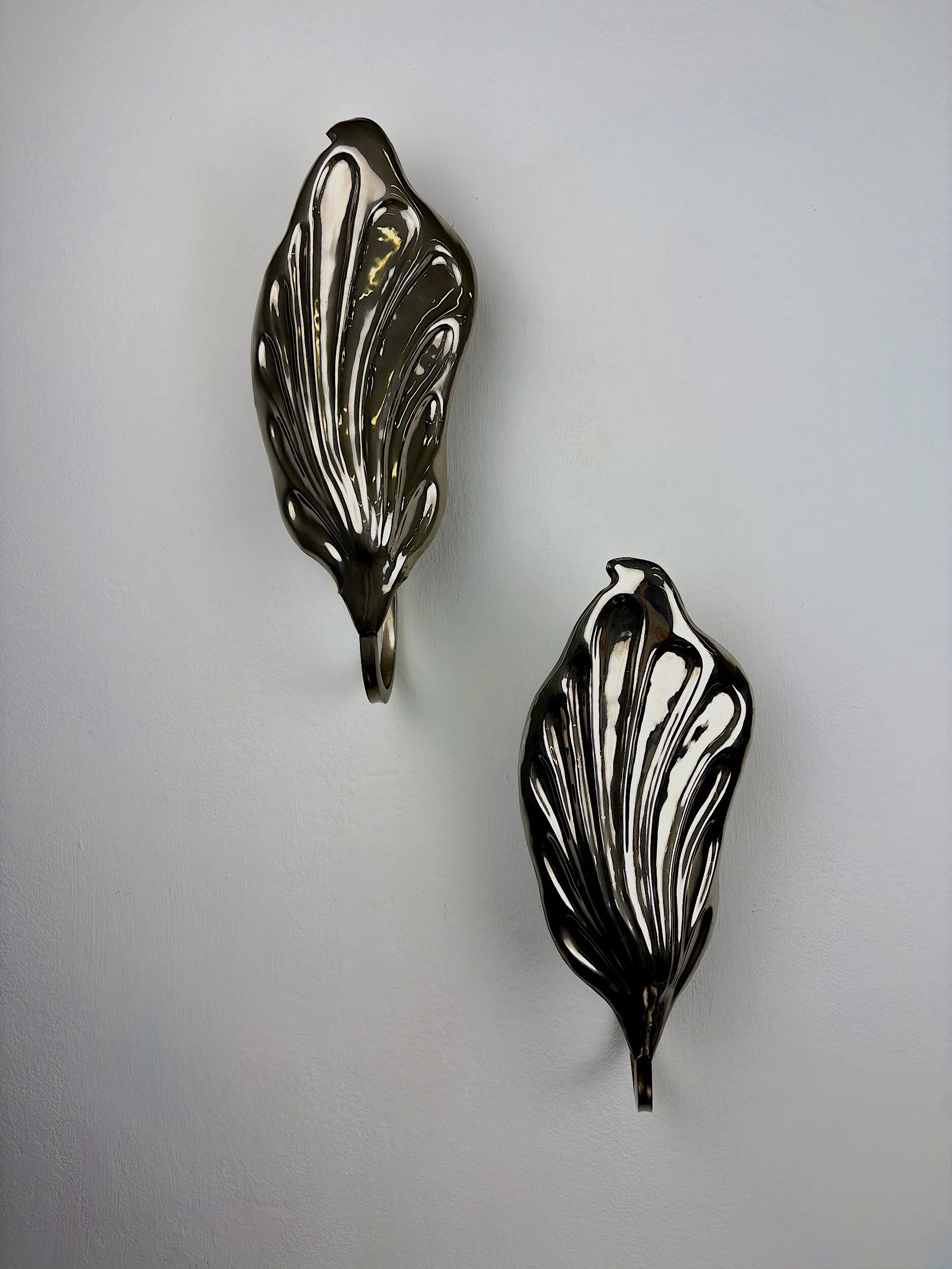 Paire de appliques "Rhubarb" de Tommaso Barbi pour Bottega Gadda, Italie, années 1970.