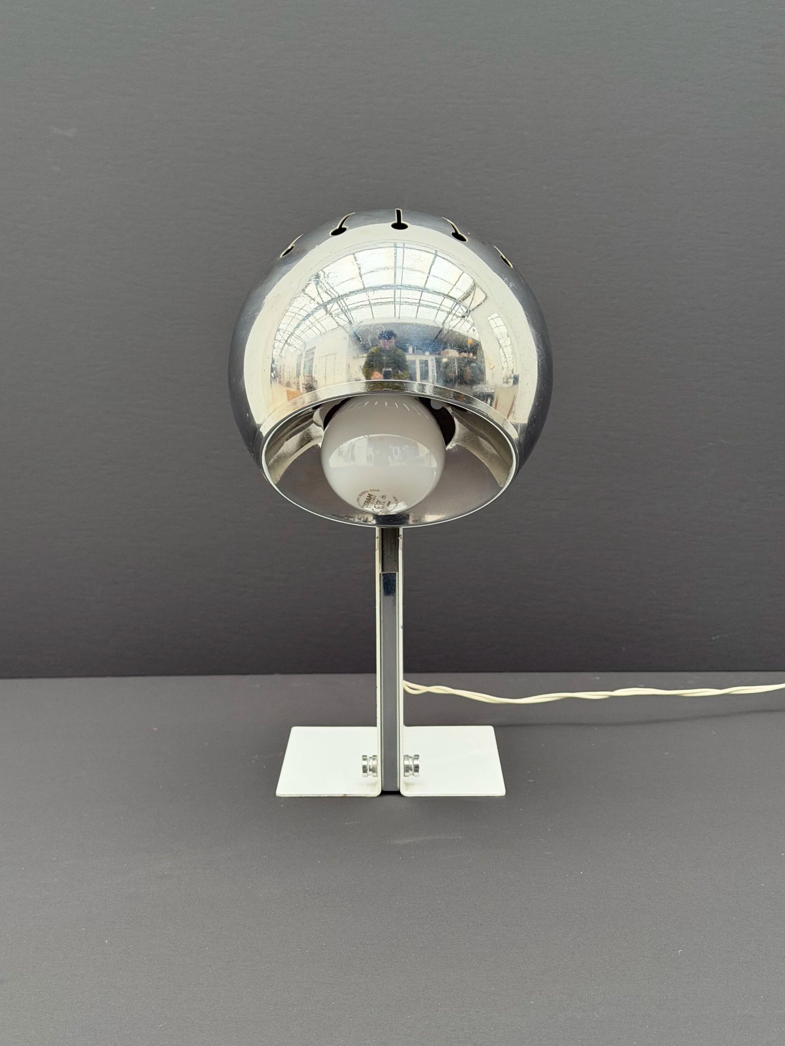 STILNOVO FILAB lamp in metal and chrome, Italy 1970