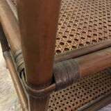 Side table in cane wood and bamboo