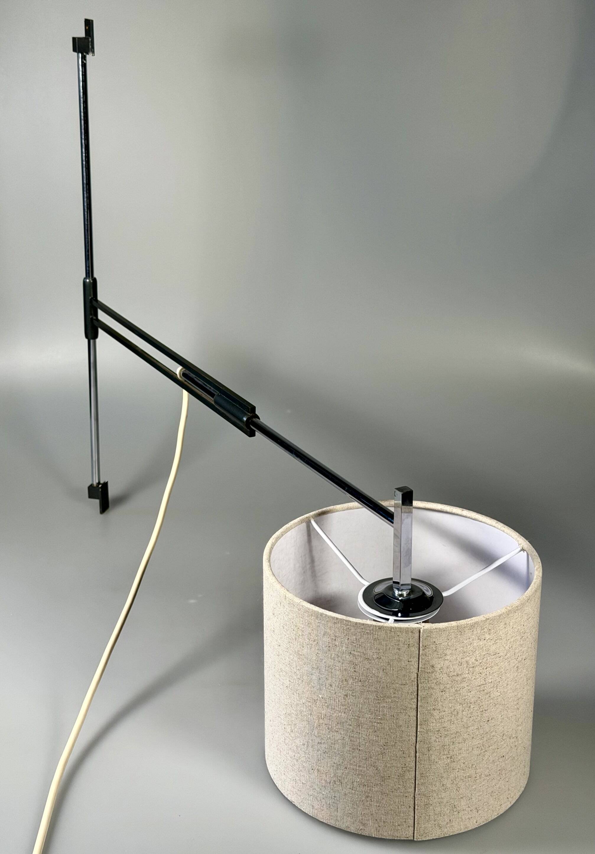 60s 70s Wall Light Wall Sconce Extendable Metal Chrome Mid Century Design