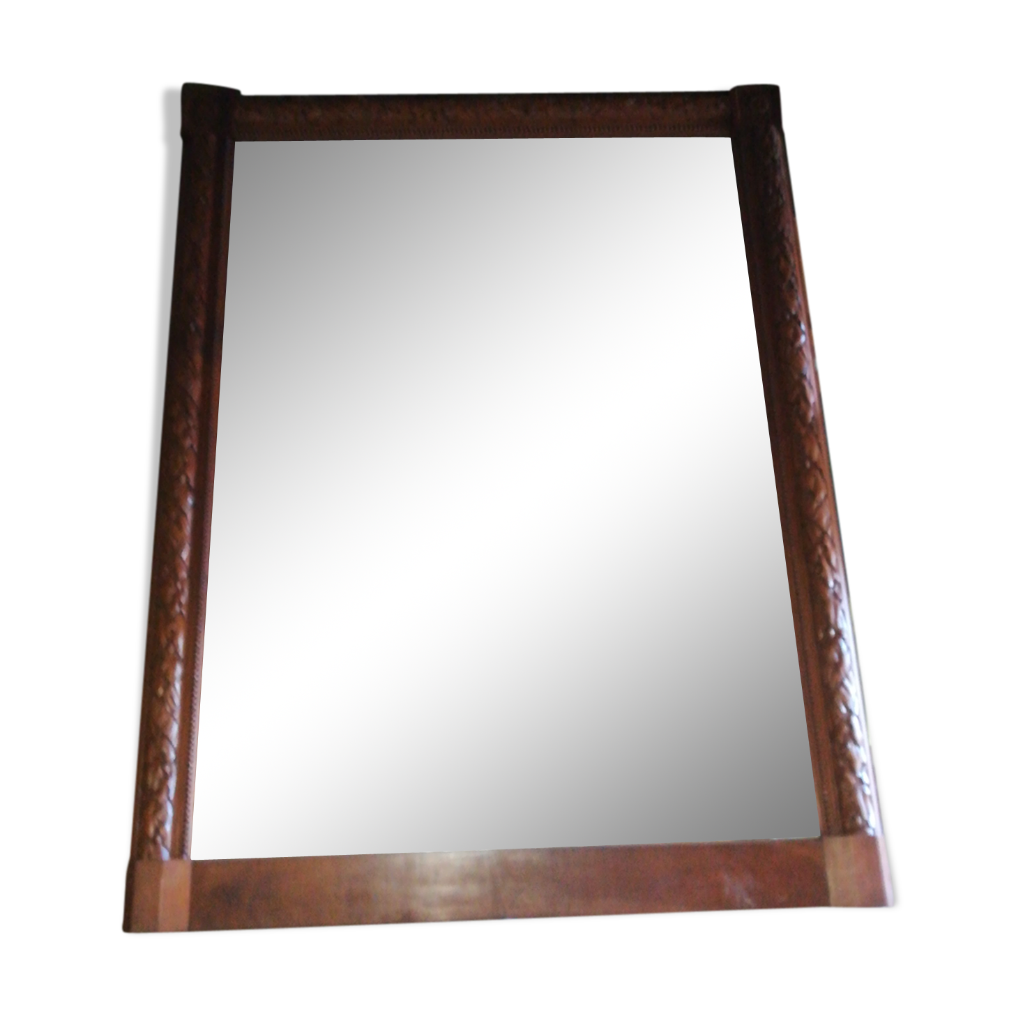 Walnut mirror, 50/60s