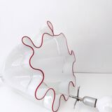 White Blown Glass Pendant Mod. Zenda by Luciano Vistosi, Italy