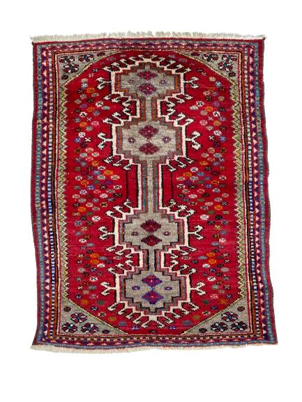 Thick wool oriental rug 112 × 144 cm