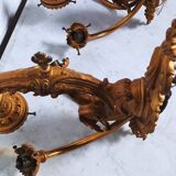 Pair of large Napoleon III bronze wall lights