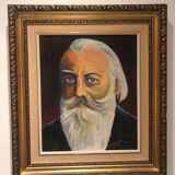 Large portrait canvas painting