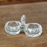 Lot de 4 salerons en verre taillé