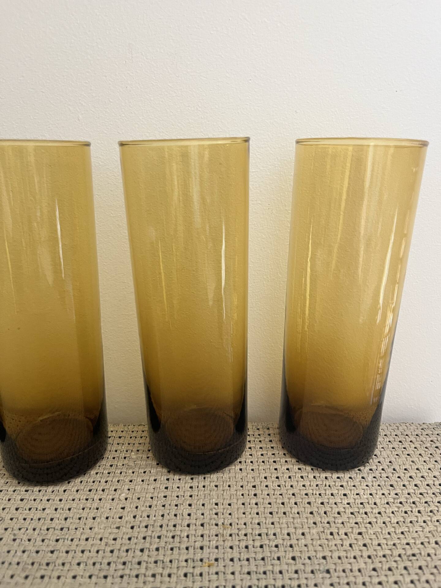 4 verres ambrés