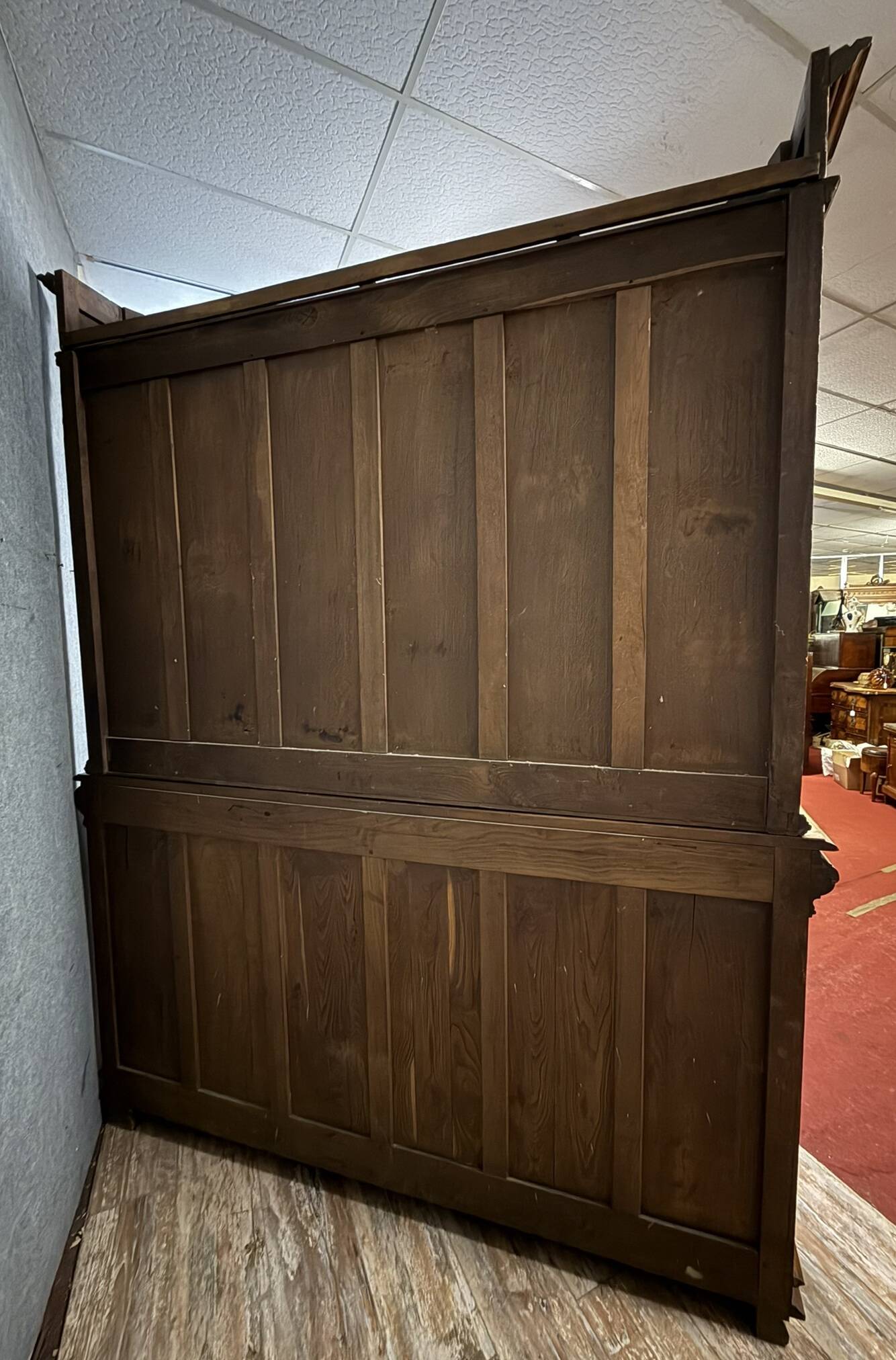 Rare Renaissance style museum library in carved oak circa 1850