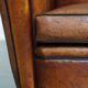 Vintage Sheepskin Leather Art Deco Style Design Armchair