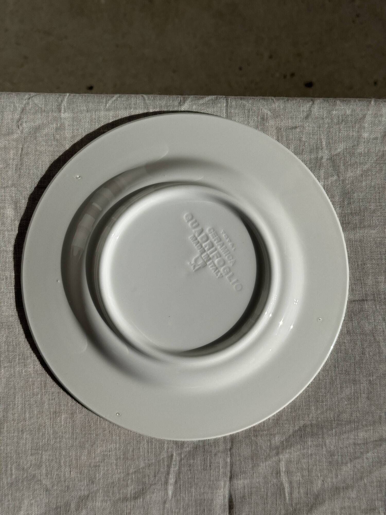 Set of 10 small dessert plates in Italian ceramic Total rim b