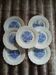 7 antique dessert plates in ironstone